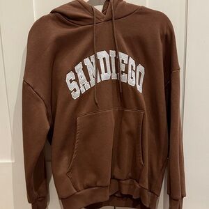 Brown Hoodie with San Diego Print